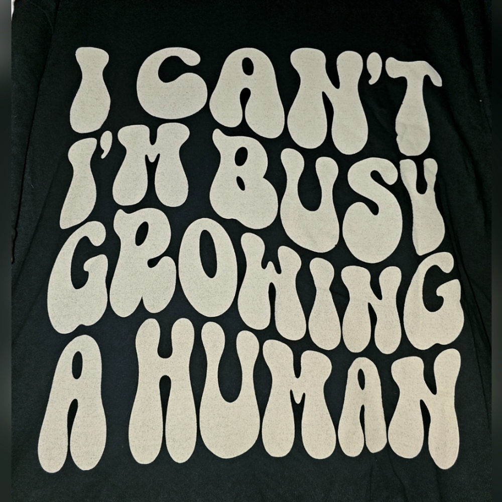 Comfort Colors Black Tee with White Text
